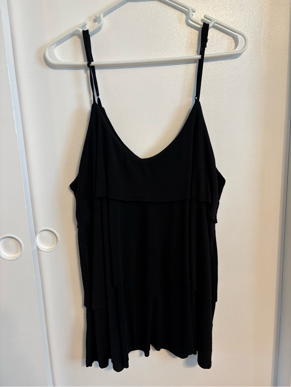 Love Black Layered Spaghetti Strap Tank Top